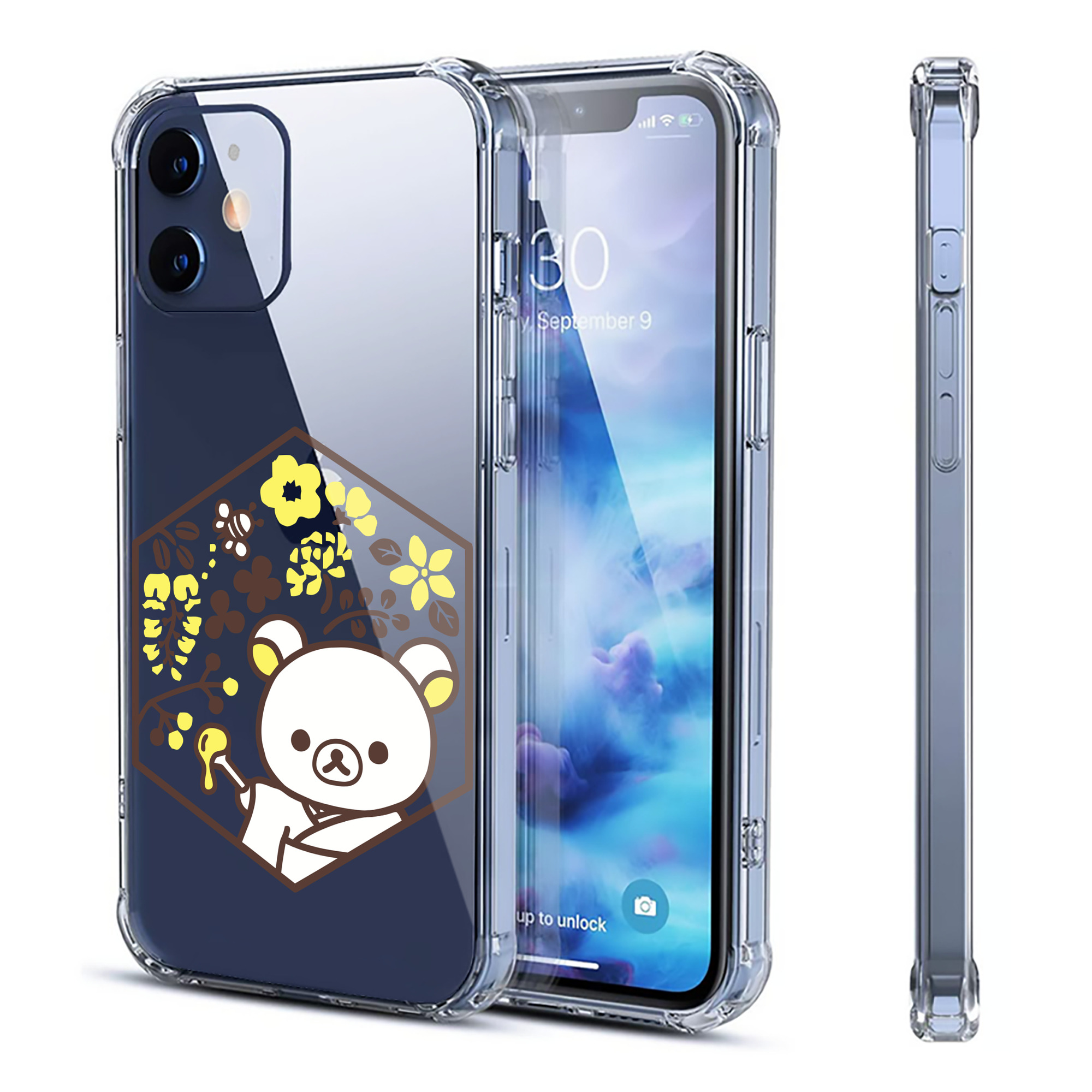（画像用） リラックマ リラックマ キイロイトリ Rilakkuma Korilakkuma Kiiroitori 【iPhone 12シリーズ対応】透明スマホケース（クリアソフトケース）